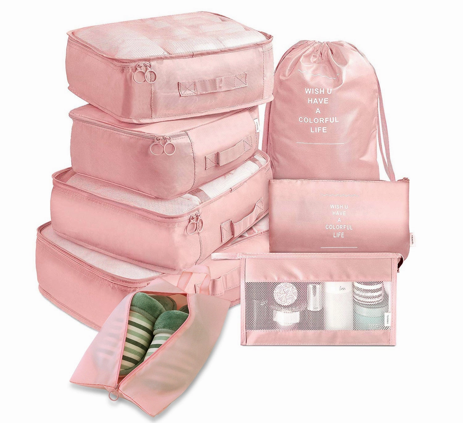 Packing Cubes for Travel - 8 Piece Set for Effortless Organization