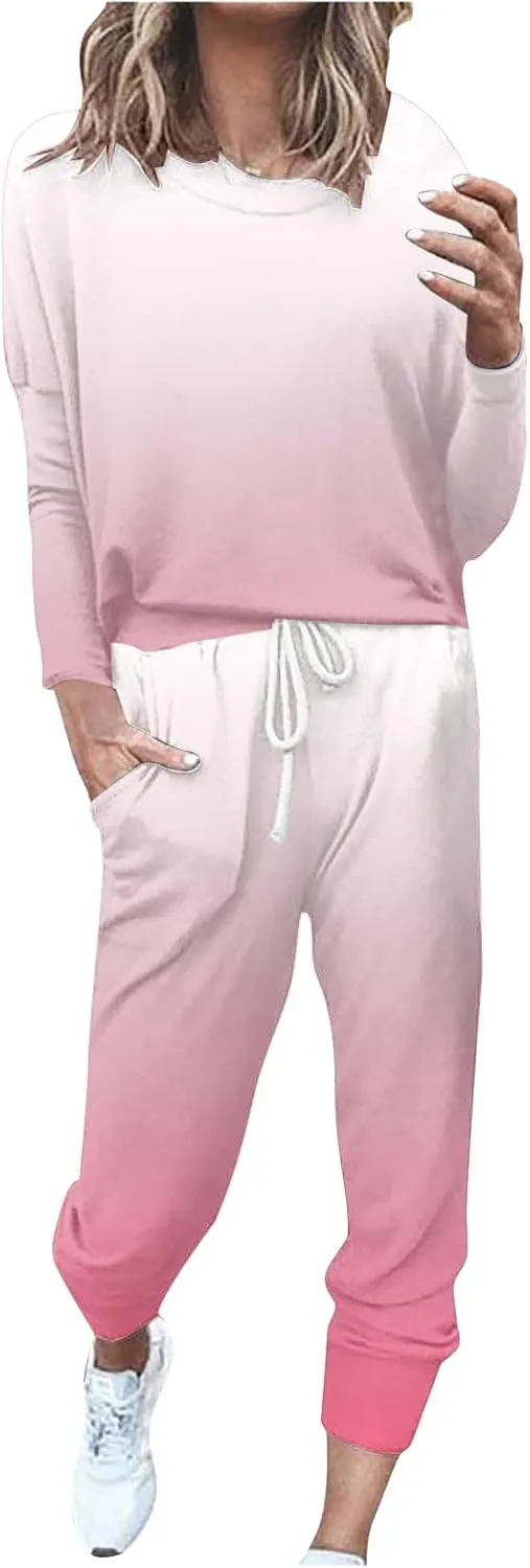 Pants Suit for Women Set Quarter Zip Sweatshirt Wide Leg Sweatpant Set Tracksuit Long Sleeve Tracksuit Joggers Sets