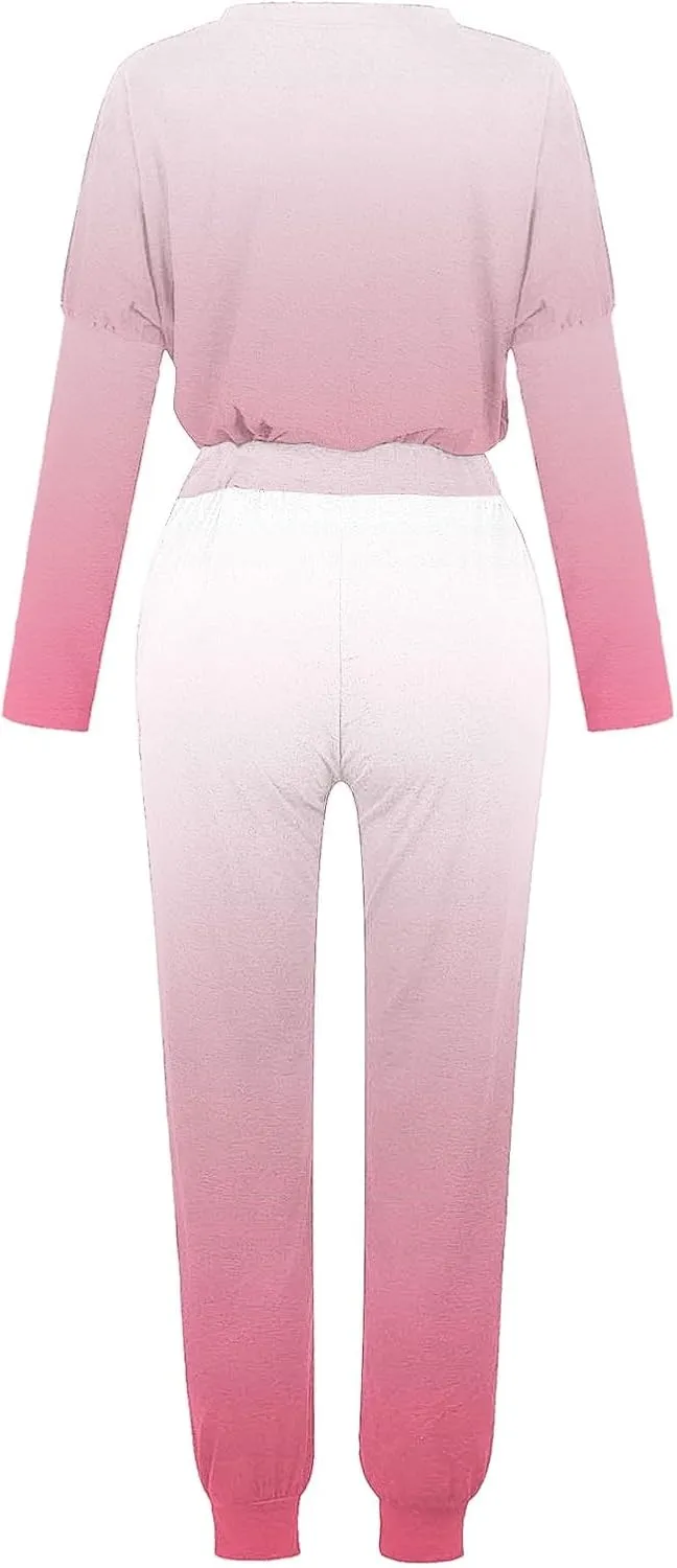 Pants Suit for Women Set Quarter Zip Sweatshirt Wide Leg Sweatpant Set Tracksuit Long Sleeve Tracksuit Joggers Sets