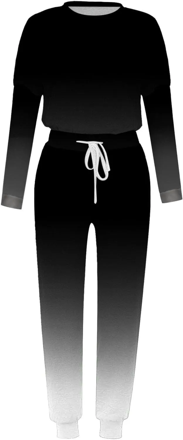 Pants Suit for Women Set Quarter Zip Sweatshirt Wide Leg Sweatpant Set Tracksuit Long Sleeve Tracksuit Joggers Sets