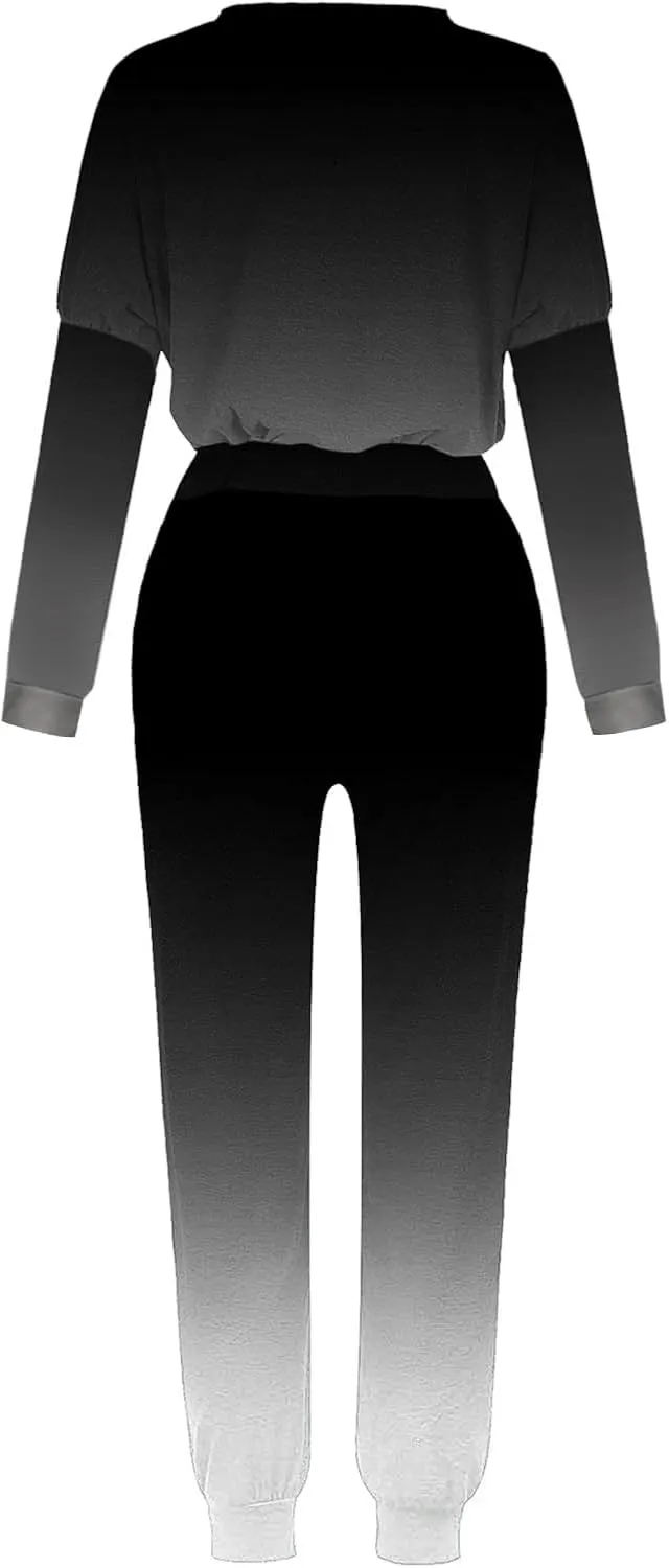 Pants Suit for Women Set Quarter Zip Sweatshirt Wide Leg Sweatpant Set Tracksuit Long Sleeve Tracksuit Joggers Sets