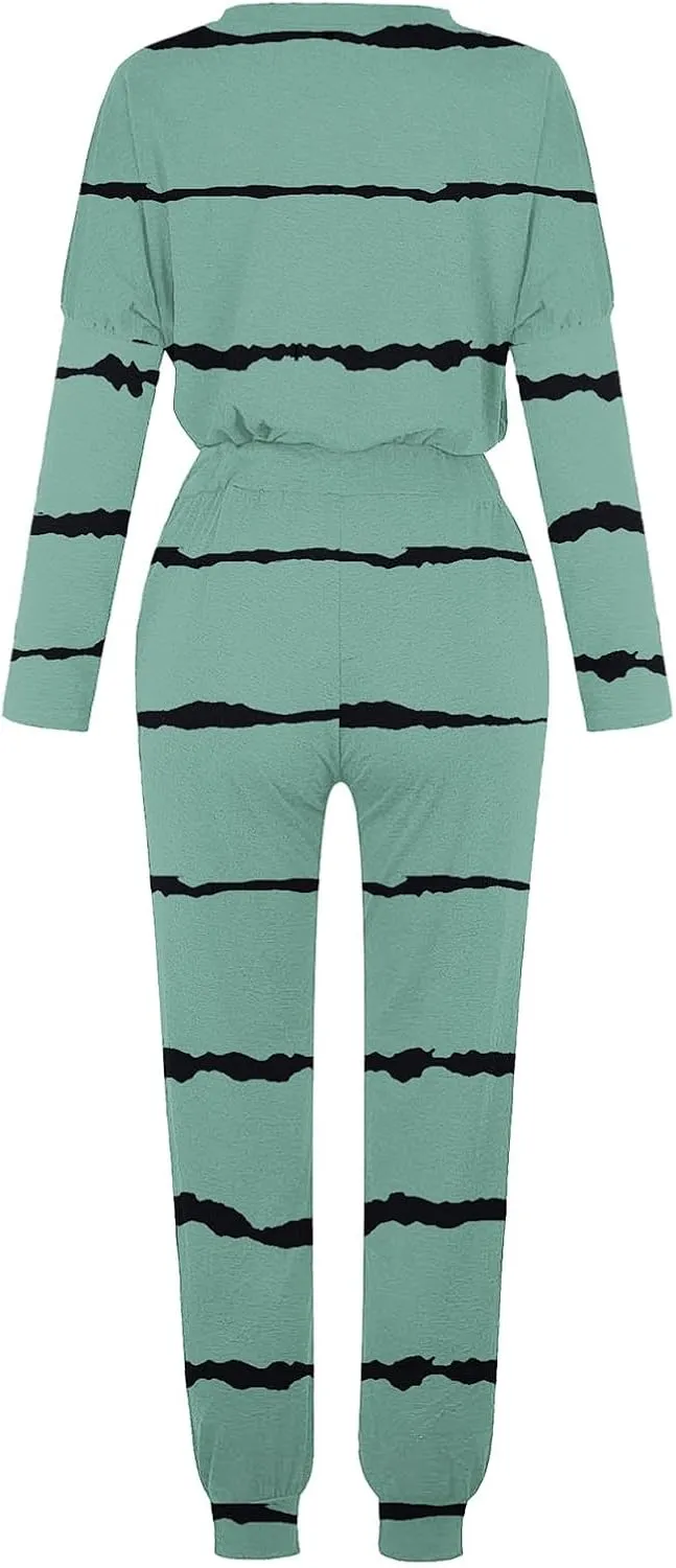 Pants Suit for Women Sleeve Crewneck Pullover Tops and Long Pants Tracksuit Long Sleeve Shirts Wide Leg Trousers