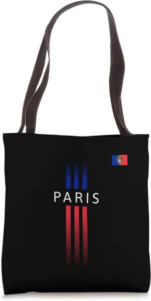 Paris Minimalist Stripe Design Parisian Style French Fashion Tote Bag