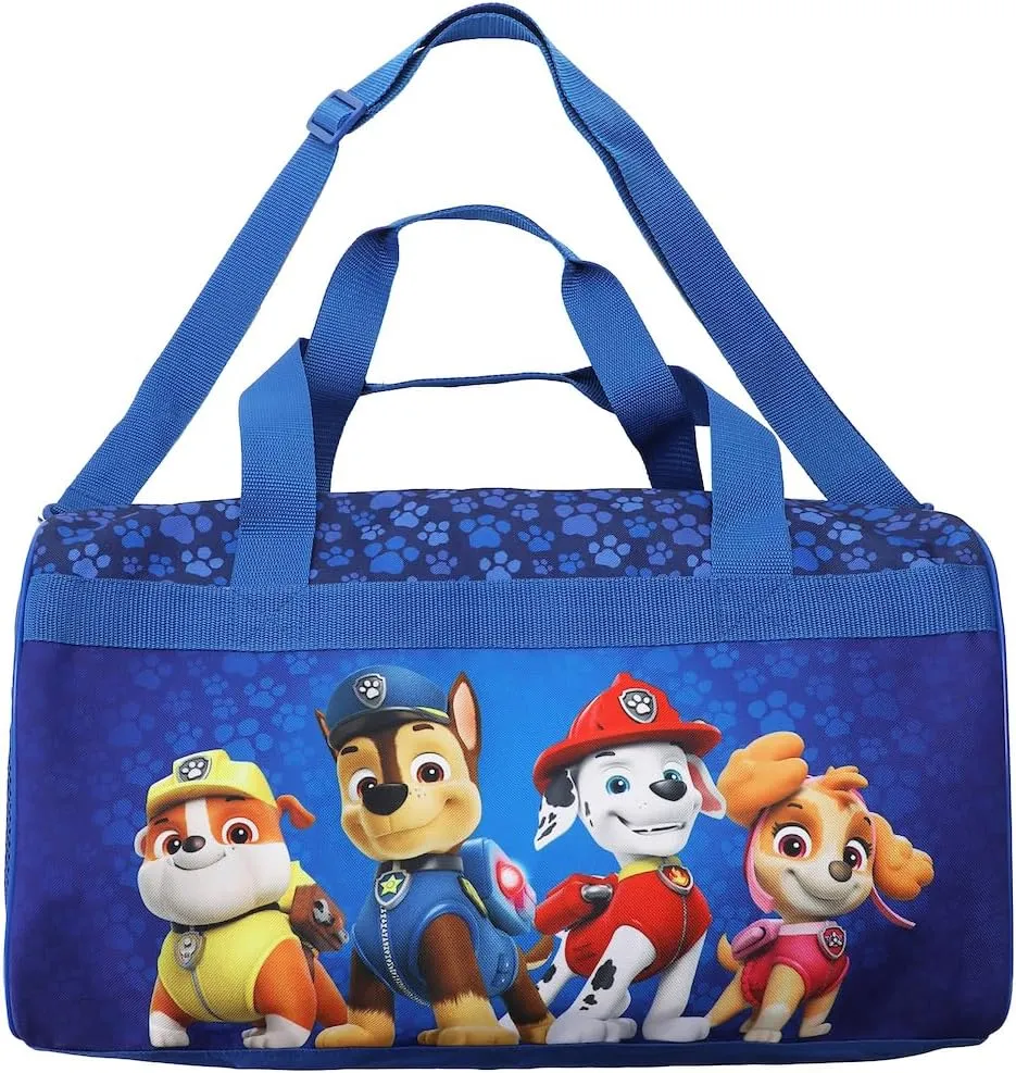 Paw Patrol Pups & Logo 3-Piece Youth Duffle Bag Travel Set With Pilot Case & Luggage Tag