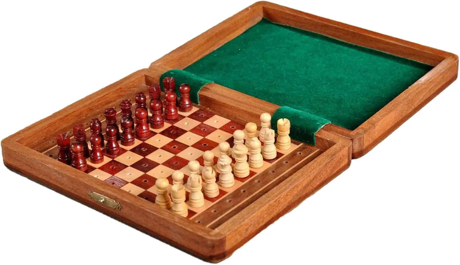 PEG Wooden Travel Chess Set - 8" x 6"