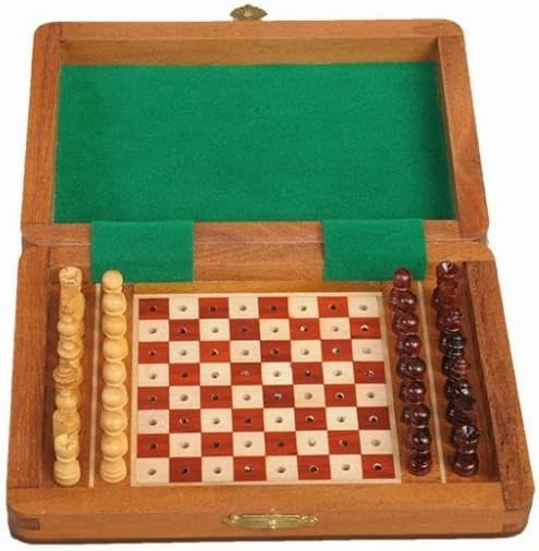 PEG Wooden Travel Chess Set - 7" x 5"