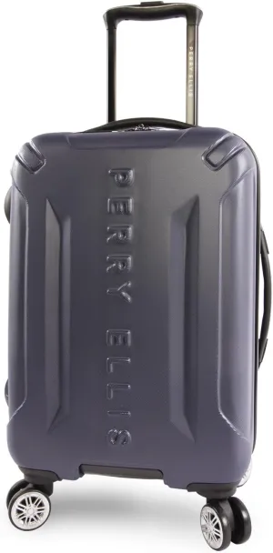 Perry Ellis Delancey II Hardside Carry-on Spinner Luggage, Navy