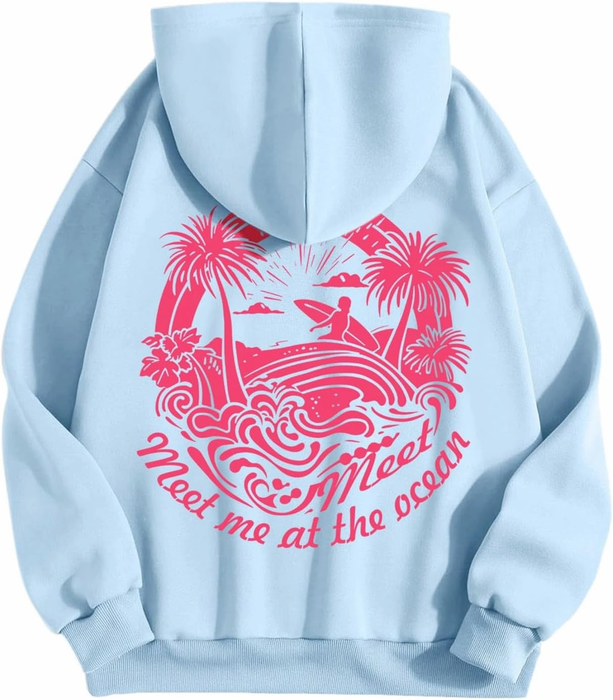 Pink Preppy Sweatsuits Women 2 Piece Outfit Graphic Pink Hoodie Jogger Pants Machting Lounge Sets Tracksuit 2024