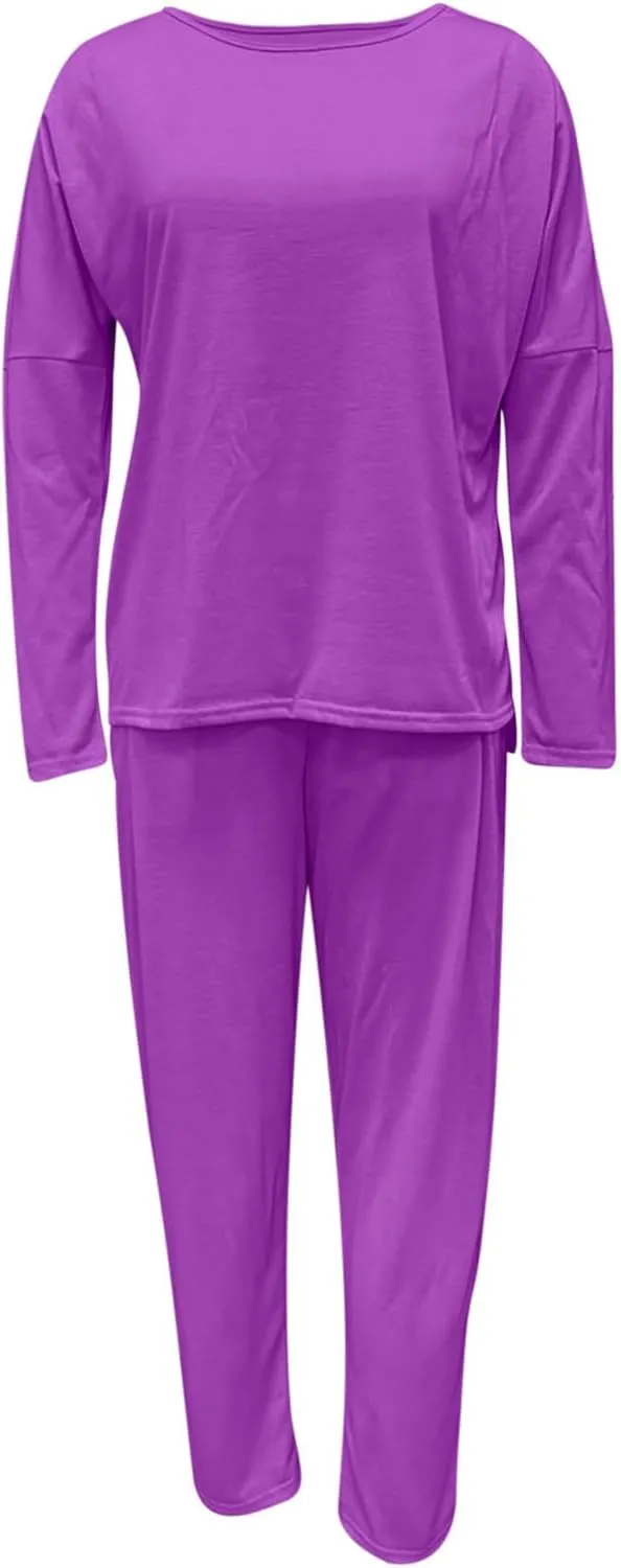Plus Size Women Lounge Sets 2 Piece Outfits Irregular Y2K Baggy Plain Suits Sweatshirt Harem Pants Vacation Suits