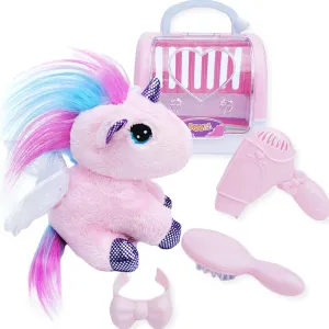 Plush Unicorn with Carrier Cage 5 Piece Toy Set, Stuffed Animal for Girls, Unicorn Gift, Stuffy
