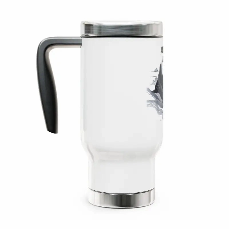 Premium Glossy White Stainless Steel Travel Mug 14oz