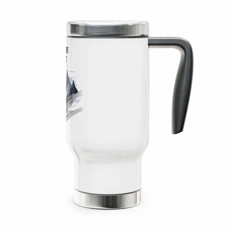 Premium Glossy White Stainless Steel Travel Mug 14oz