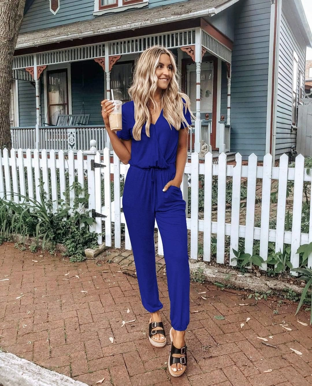 PRETTYGARDEN Jumpsuits for Women 2025 Spring Summer Casual Dressy Short Sleeve Romper Airport Vacation Travel Outfits
