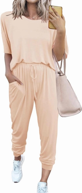 PRETTYGARDEN Women's Two Piece Lounge Sets 2025 Spring Summer Jogger Pants Vacation Outfits Travel Airplane Matching Clothes