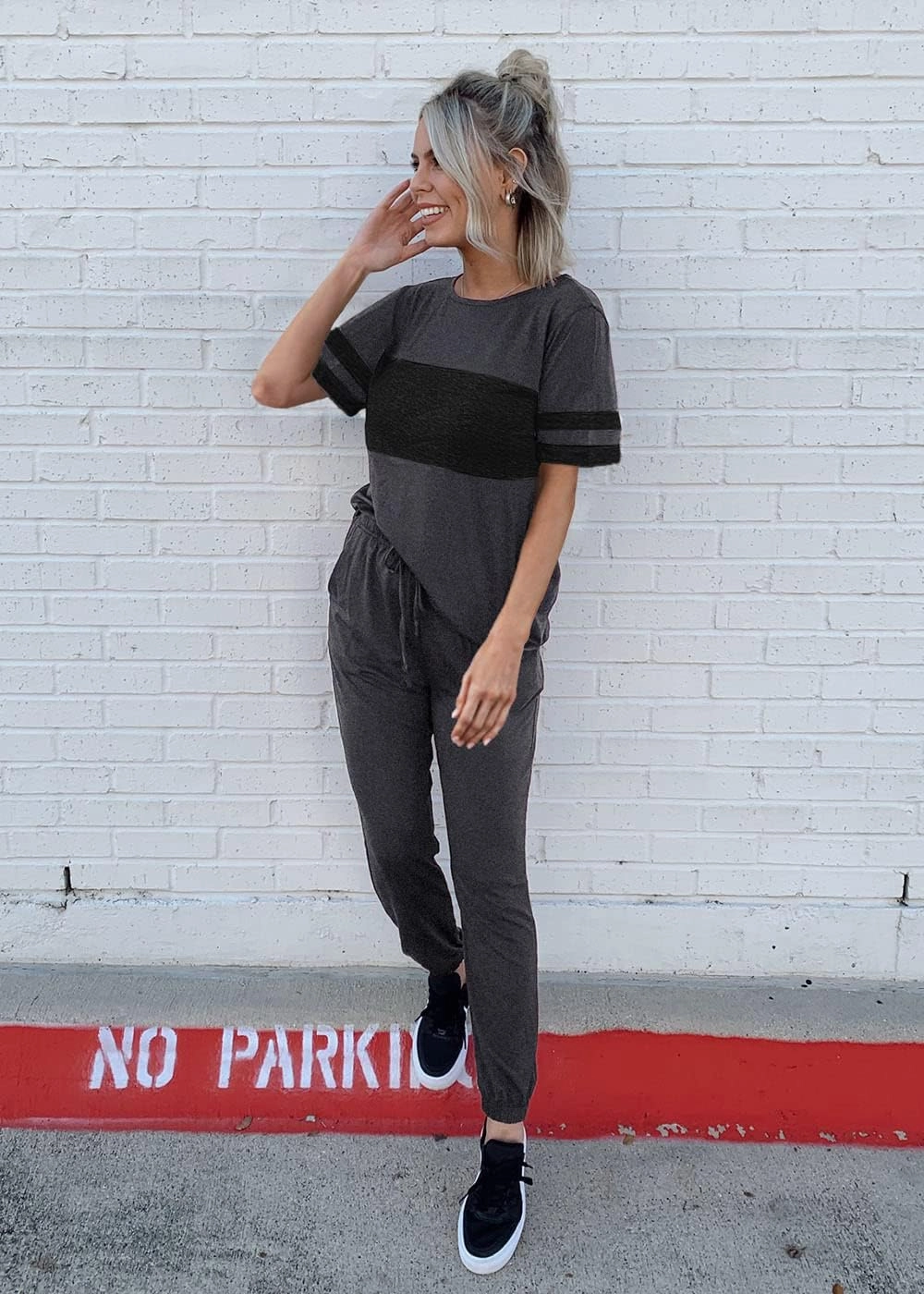 PRETTYGARDEN Women's Two Piece Lounge Sets 2025 Spring Summer Jogger Pants Vacation Outfits Travel Airplane Matching Clothes