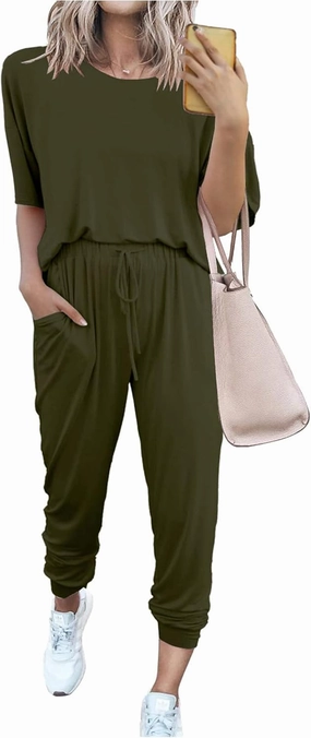 PRETTYGARDEN Women's Two Piece Lounge Sets 2025 Spring Summer Jogger Pants Vacation Outfits Travel Airplane Matching Clothes
