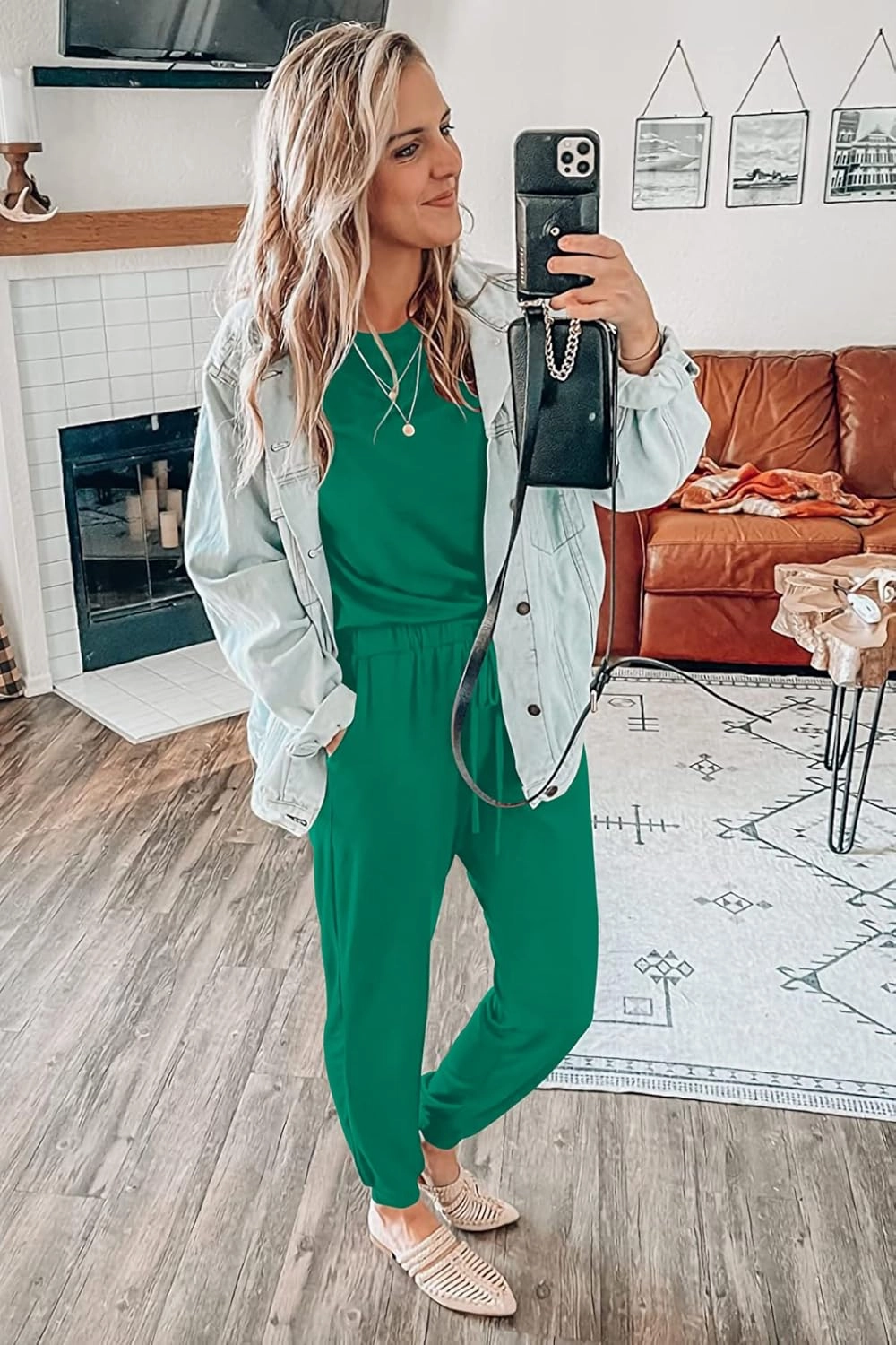 PRETTYGARDEN Women's Two Piece Lounge Sets 2025 Spring Summer Jogger Pants Vacation Outfits Travel Airplane Matching Clothes