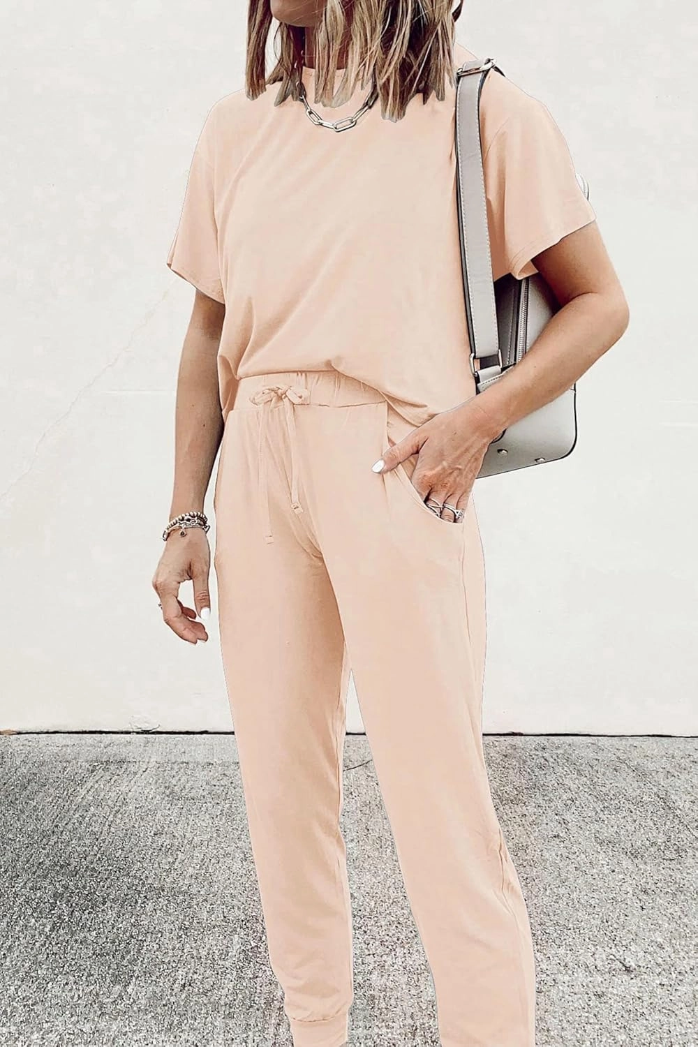PRETTYGARDEN Women's Two Piece Lounge Sets 2025 Spring Summer Jogger Pants Vacation Outfits Travel Airplane Matching Clothes