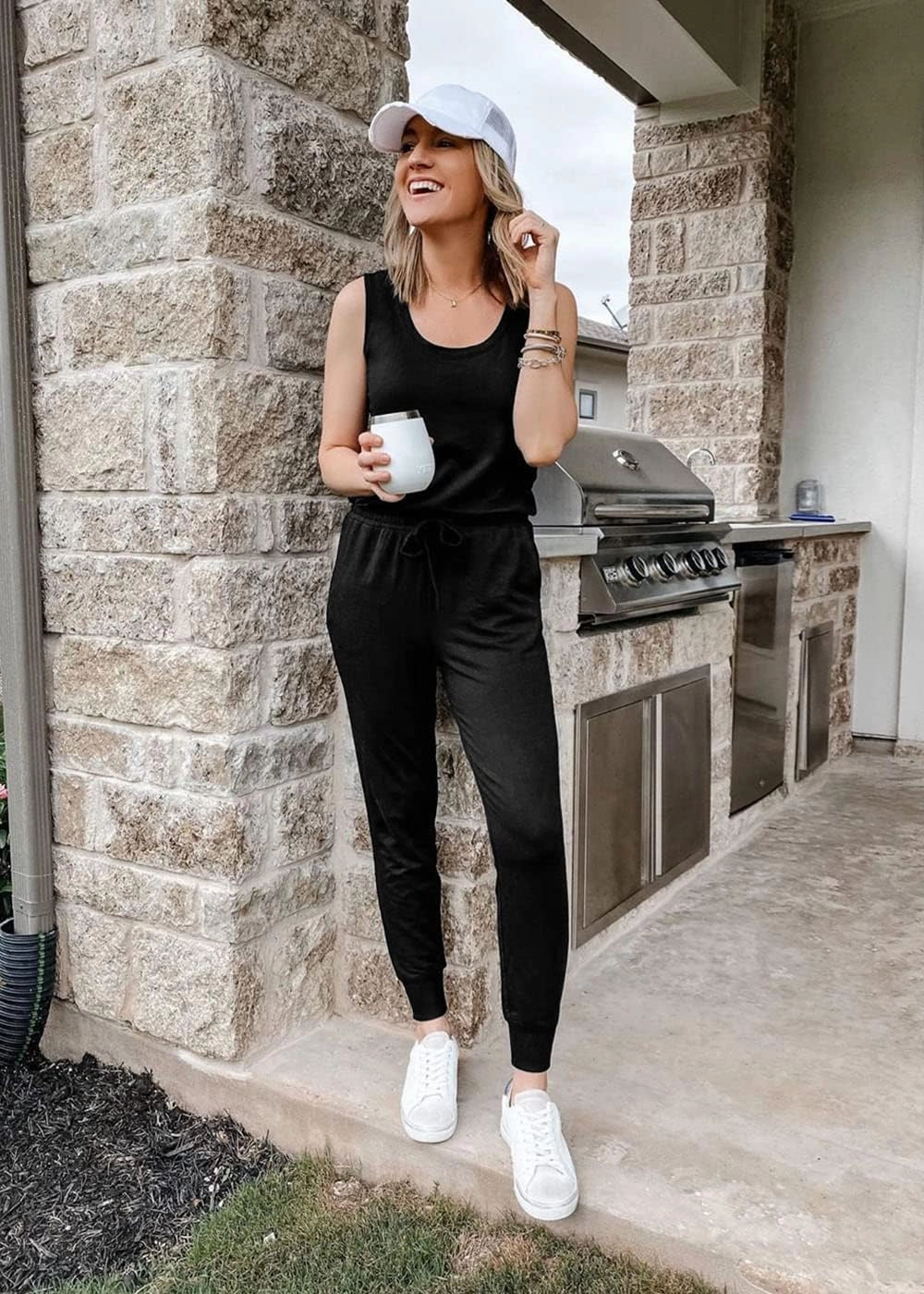 PRETTYGARDEN Women's Two Piece Outfit Sets Summer Casual Sleeveless Crewneck Tops Matching Travel Tracksuit Lounge Wear