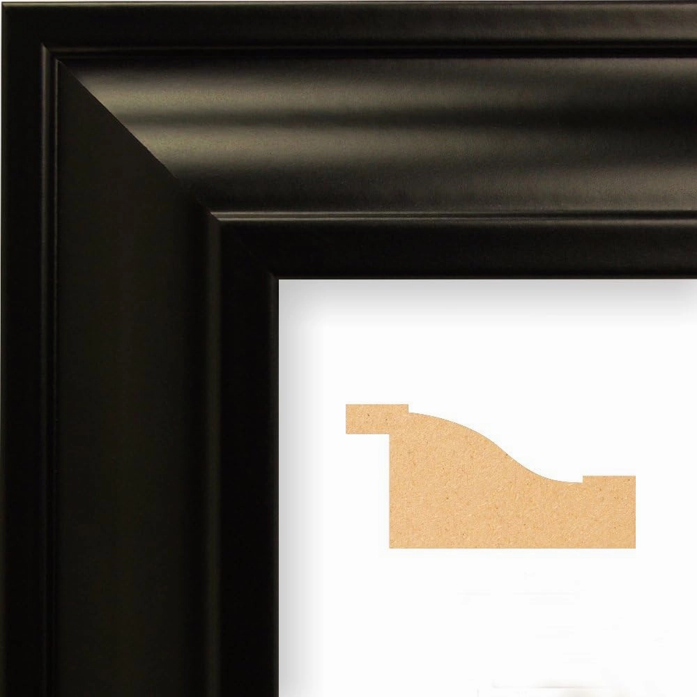 Push Pin Travel Maps - Customizable Blue Oceans World with Black Frame- 27.5" x 39.5" - 8 Handcrafted Frame Options - Made in USA - Ideal for Adventurous Travelers