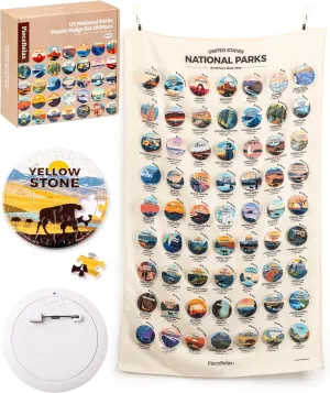 Puzzle Badges Studio Inception - US National Park - Unique Gift & Home Décor with Plastic Jigsaw Puzzle