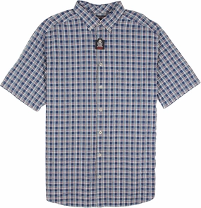 Roundtree & Yorke Men's Short Sleeve Button-Down Shirt (Also Available in Big & Tall)