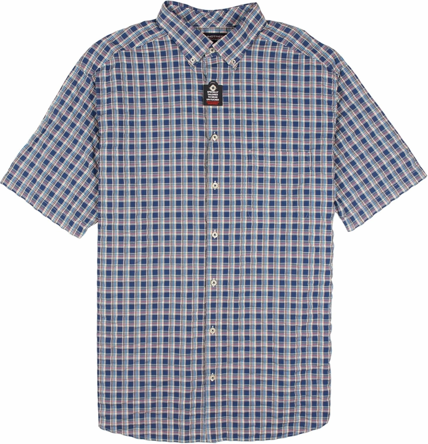 Roundtree & Yorke Men's Short Sleeve Button-Down Shirt (Also Available in Big & Tall)