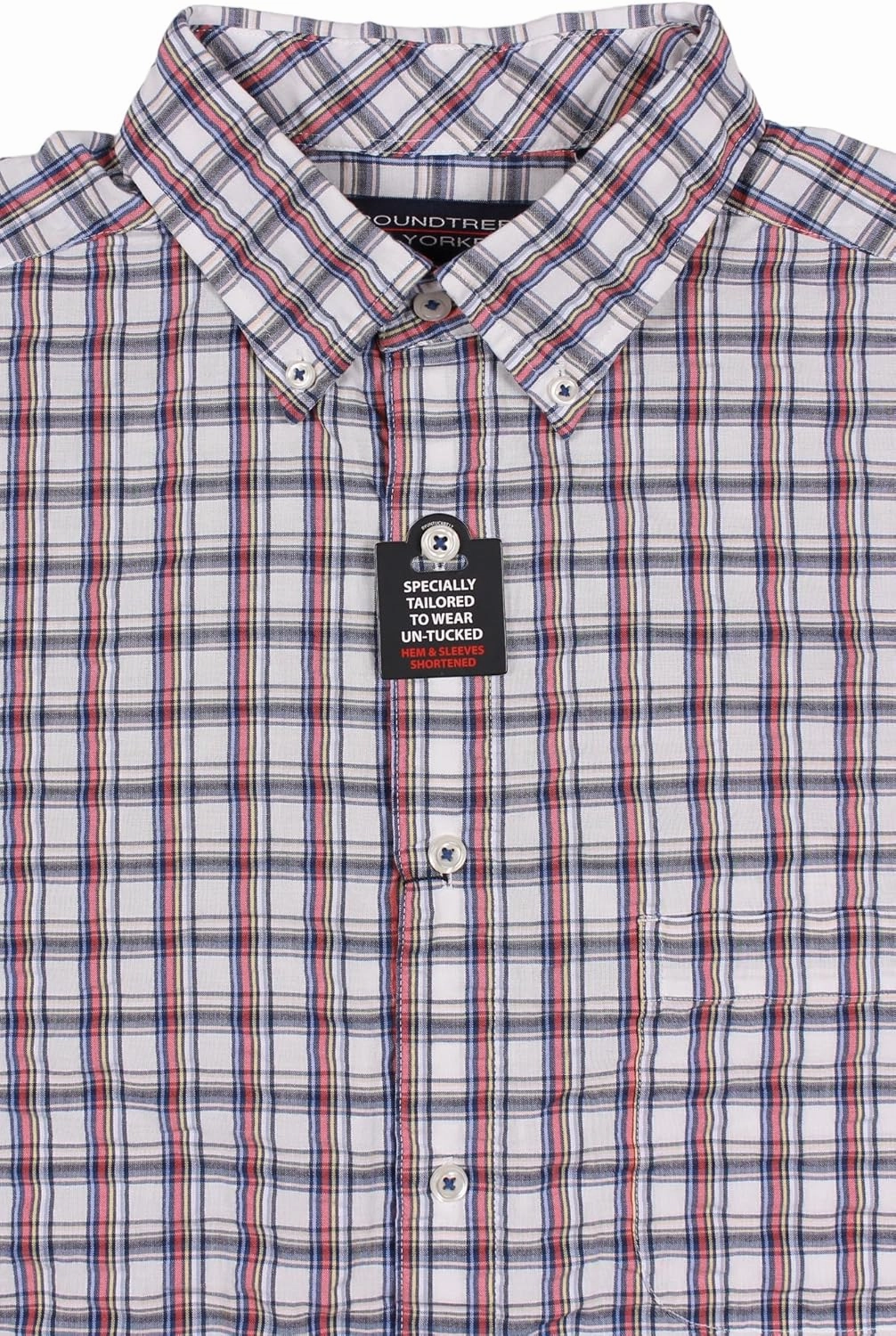 Roundtree & Yorke Men's Short Sleeve Button-Down Shirt (Also Available in Big & Tall)