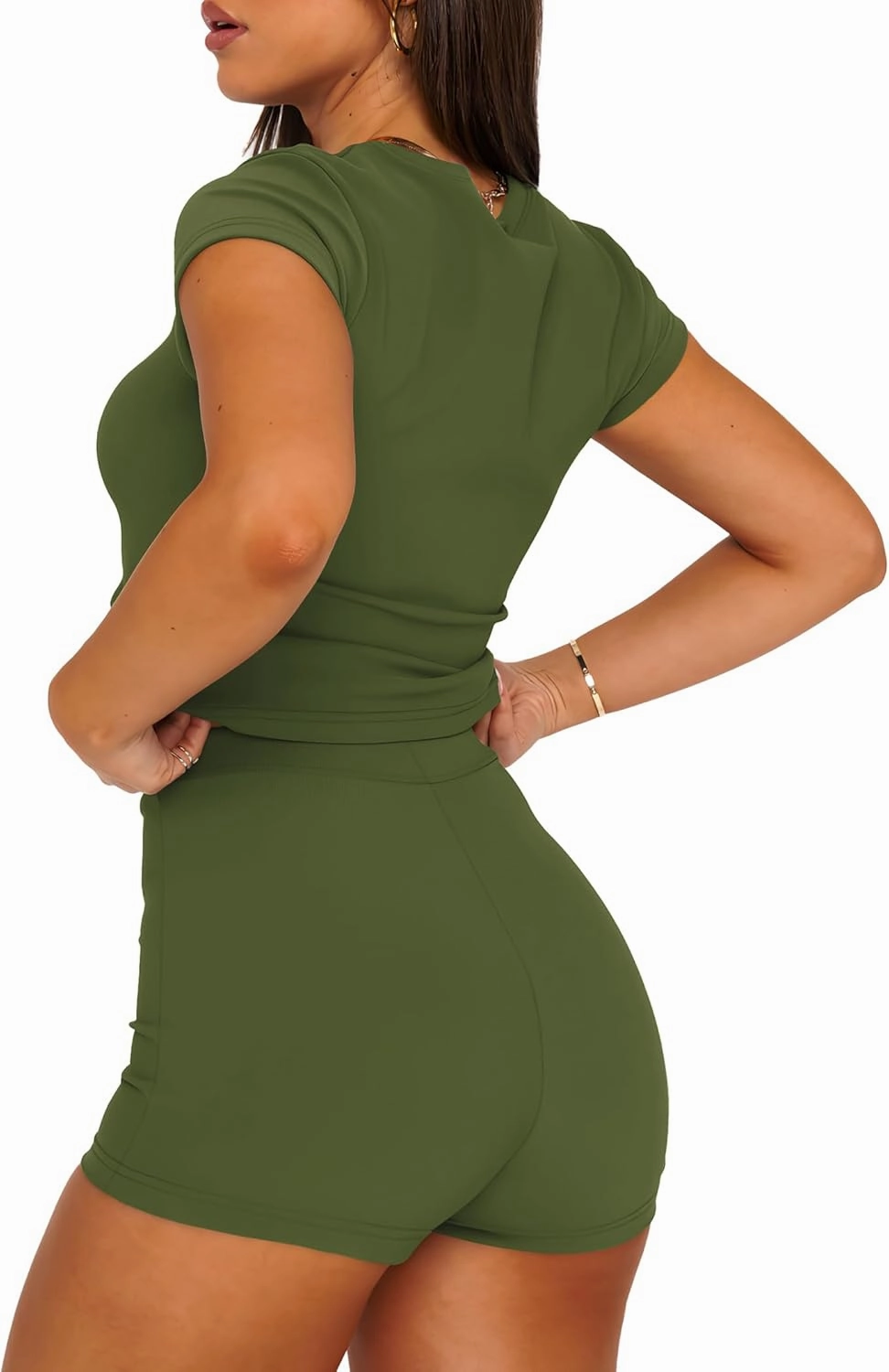 SAMPEEL Womens Two Piece Lounge Sets Casual Summer Outfits 2 Piece Short Matching Clothing Set