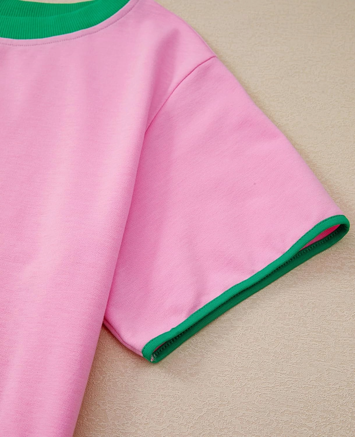 SELINK Lounge Sets for Women 2 Piece Skirt Colorblock Drop Shoulder T Shirt and Skort Set Summer Tracksuits
