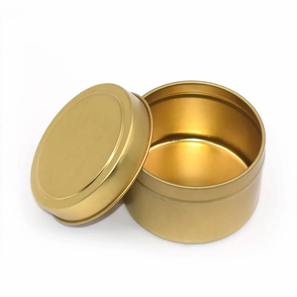 Set Of 5 / 10 Piece 4Oz Black Round Candle Jars For Travel