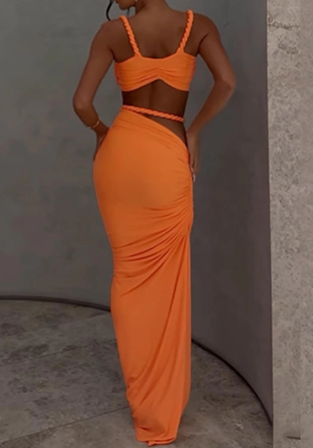 SHINFY Womens Summer Two Piece Maxi Skirt Sets Sexy Corset Top Ruched Long Skirt Beach Dress 2 Piece Club Outfits