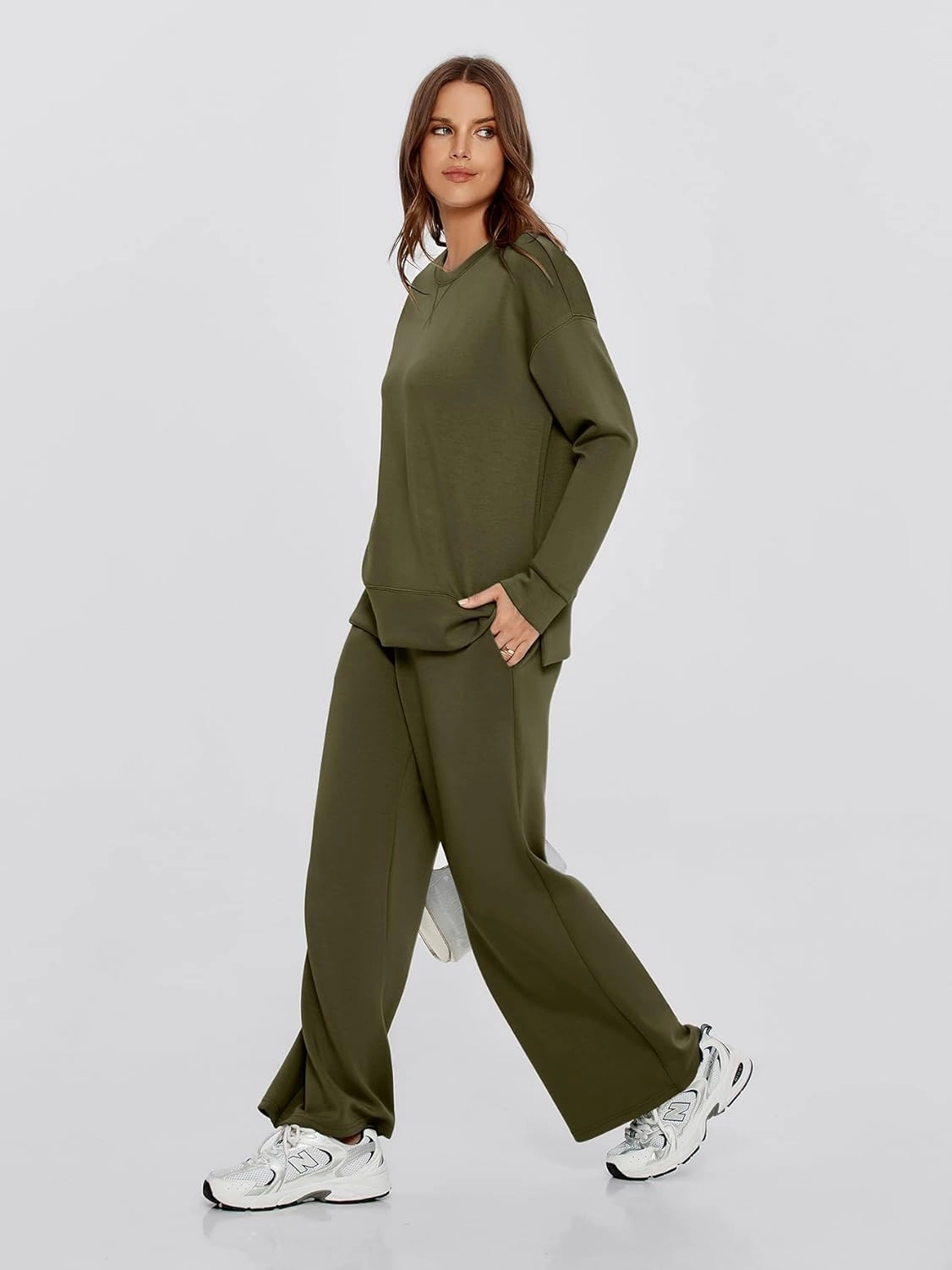 Simplee Lounge Sets for Women 2 Piece Sweat Pants Sets Sweatsuit Sweatshirt Sweatpants Tracksuit