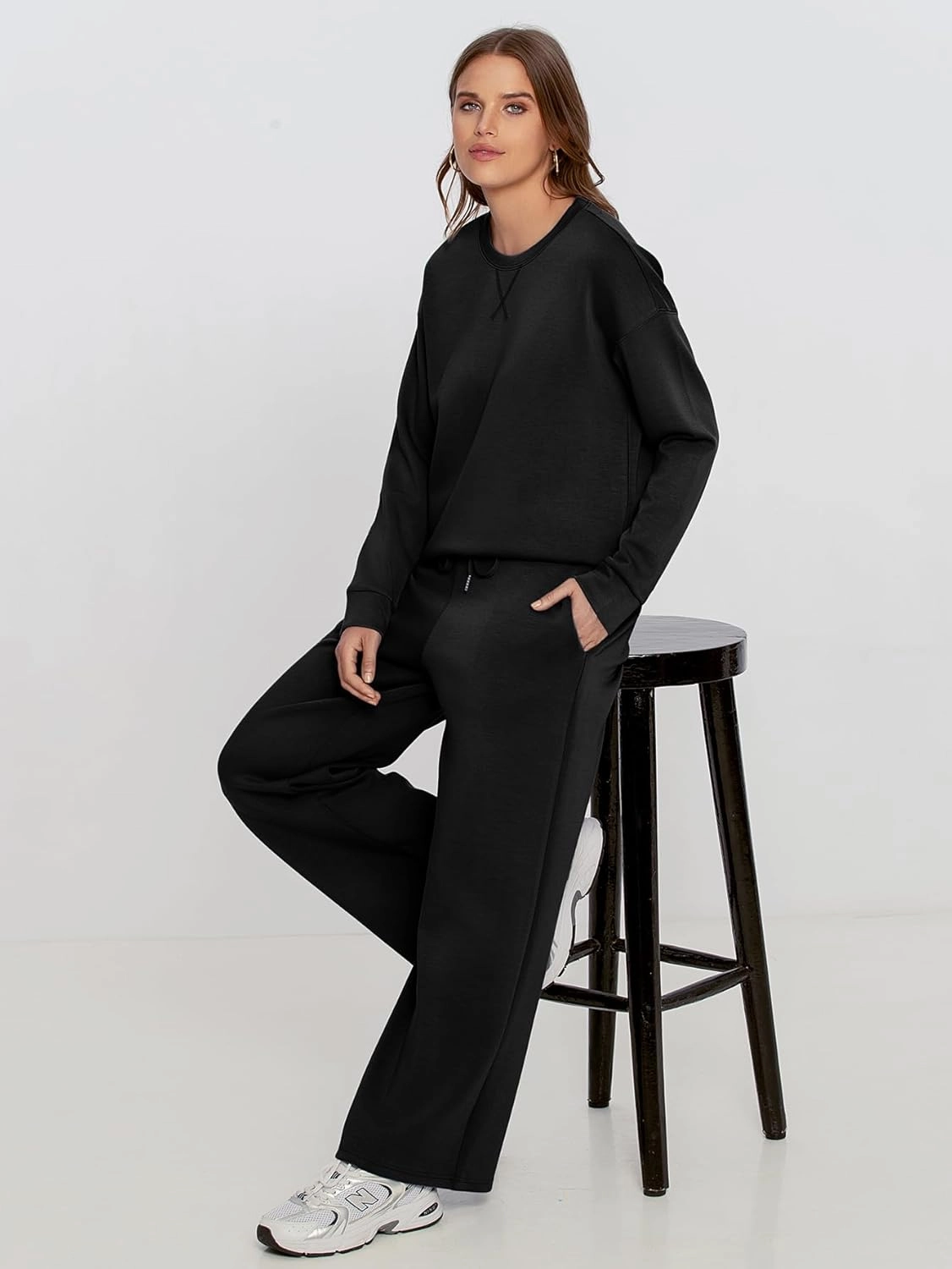 Simplee Lounge Sets for Women 2 Piece Sweat Pants Sets Sweatsuit Sweatshirt Sweatpants Tracksuit