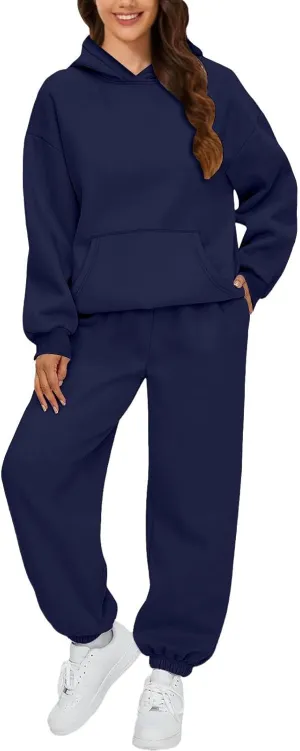 Spring Travel Outfits Daily Solid Color Pants Spring and Autumn Set Loose Baggy Wide Leg Pants Comfortable Sets