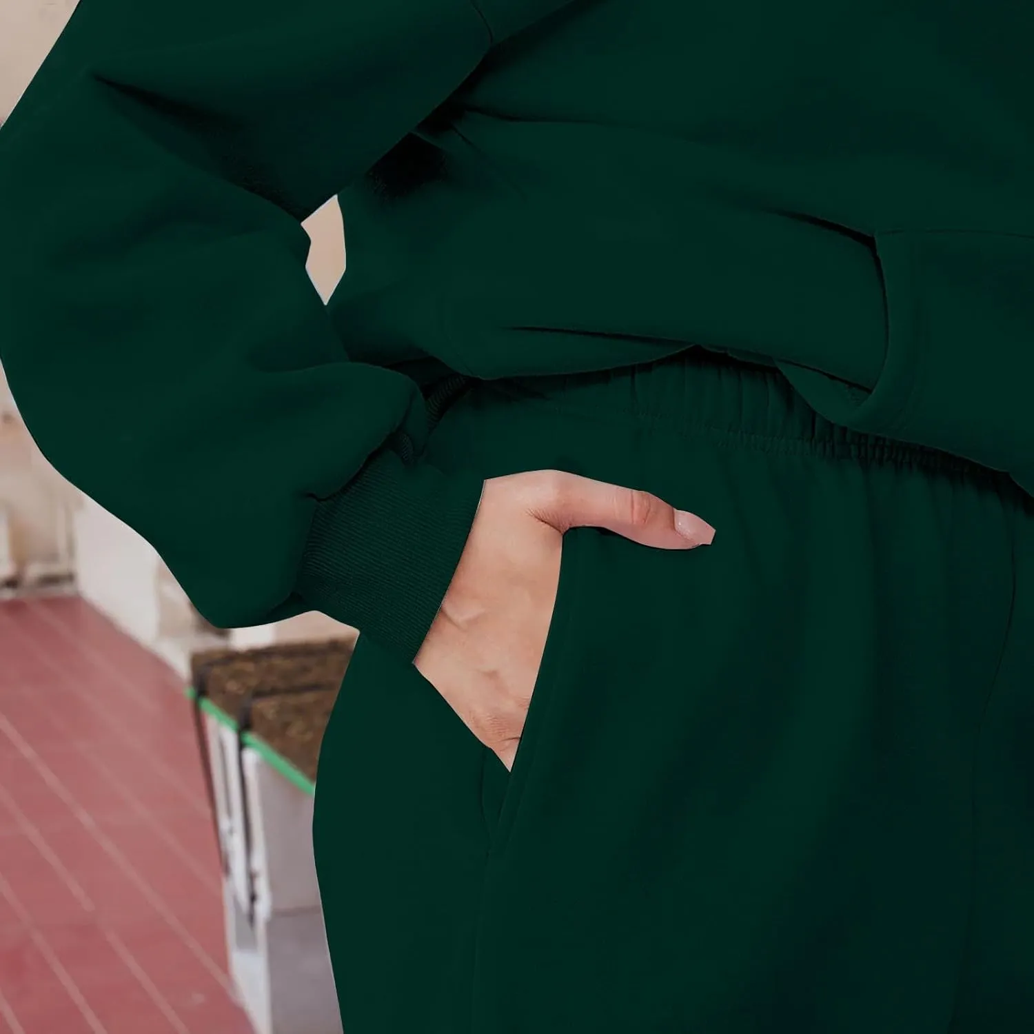 Spring Travel Outfits Daily Solid Color Pants Spring and Autumn Set Loose Baggy Wide Leg Pants Comfortable Sets