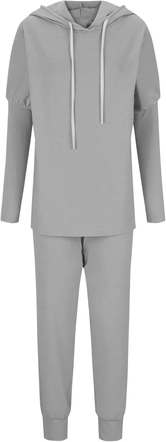 Spring Travel Outfits Outfits Long Sleeve Hoodies and Long Pant Sets Fall Winter High Waisted Pants Set Tracksuit