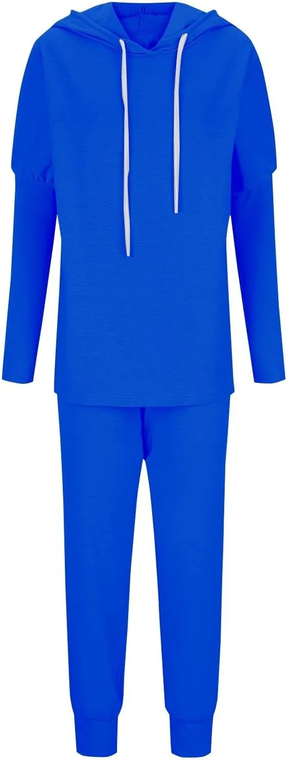 Spring Travel Outfits Outfits Long Sleeve Hoodies and Long Pant Sets Fall Winter High Waisted Pants Set Tracksuit