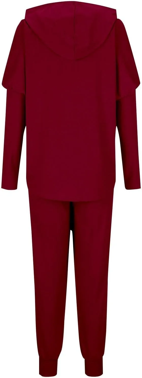 Spring Travel Outfits Outfits Long Sleeve Hoodies and Long Pant Sets Fall Winter High Waisted Pants Set Tracksuit