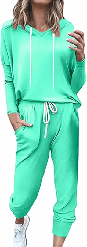 Spring Travel Outfits Outfits Long Sleeve Hoodies and Long Pant Sets Fall Winter High Waisted Pants Set Tracksuit