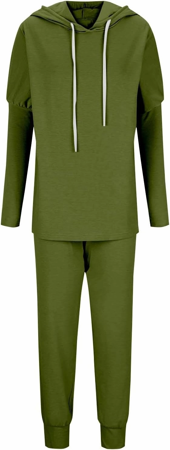 Spring Travel Outfits Outfits Long Sleeve Hoodies and Long Pant Sets Fall Winter High Waisted Pants Set Tracksuit
