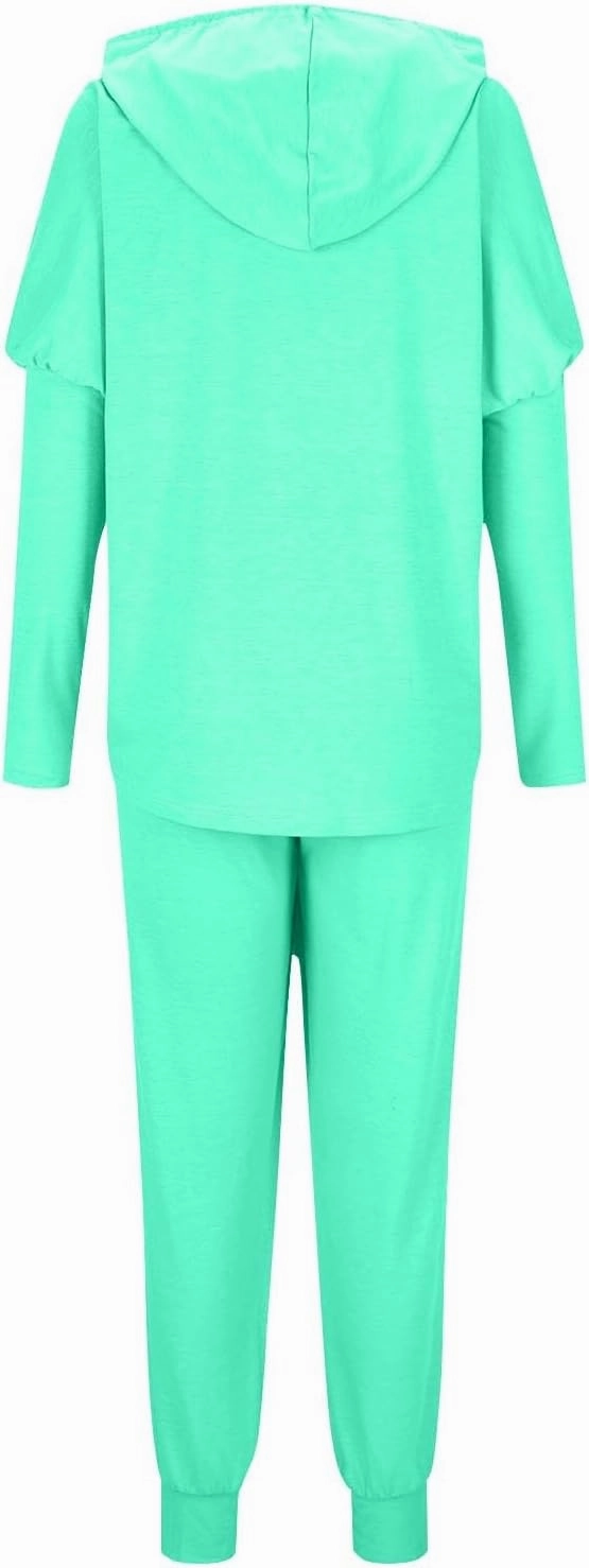 Spring Travel Outfits Outfits Long Sleeve Hoodies and Long Pant Sets Fall Winter High Waisted Pants Set Tracksuit