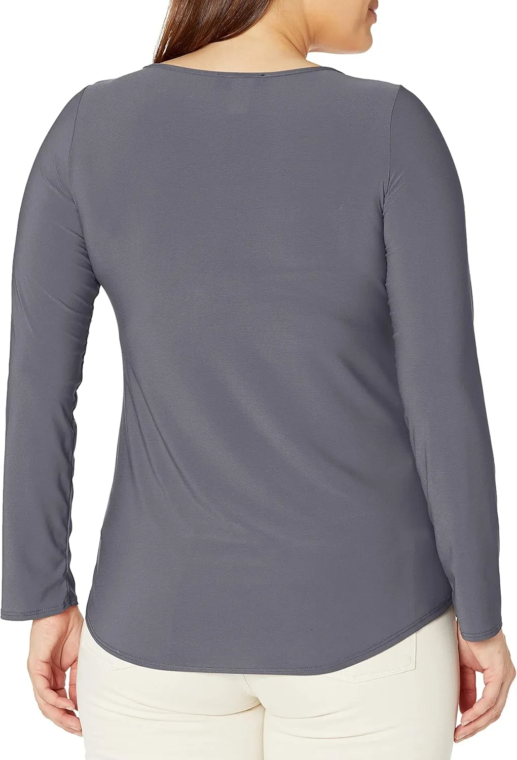 Star Vixen Women's Long Sleeve Cutout Neckline Fashion Top