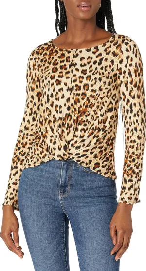 Star Vixen Women's Long Sleeve Twist Front Fashion Top