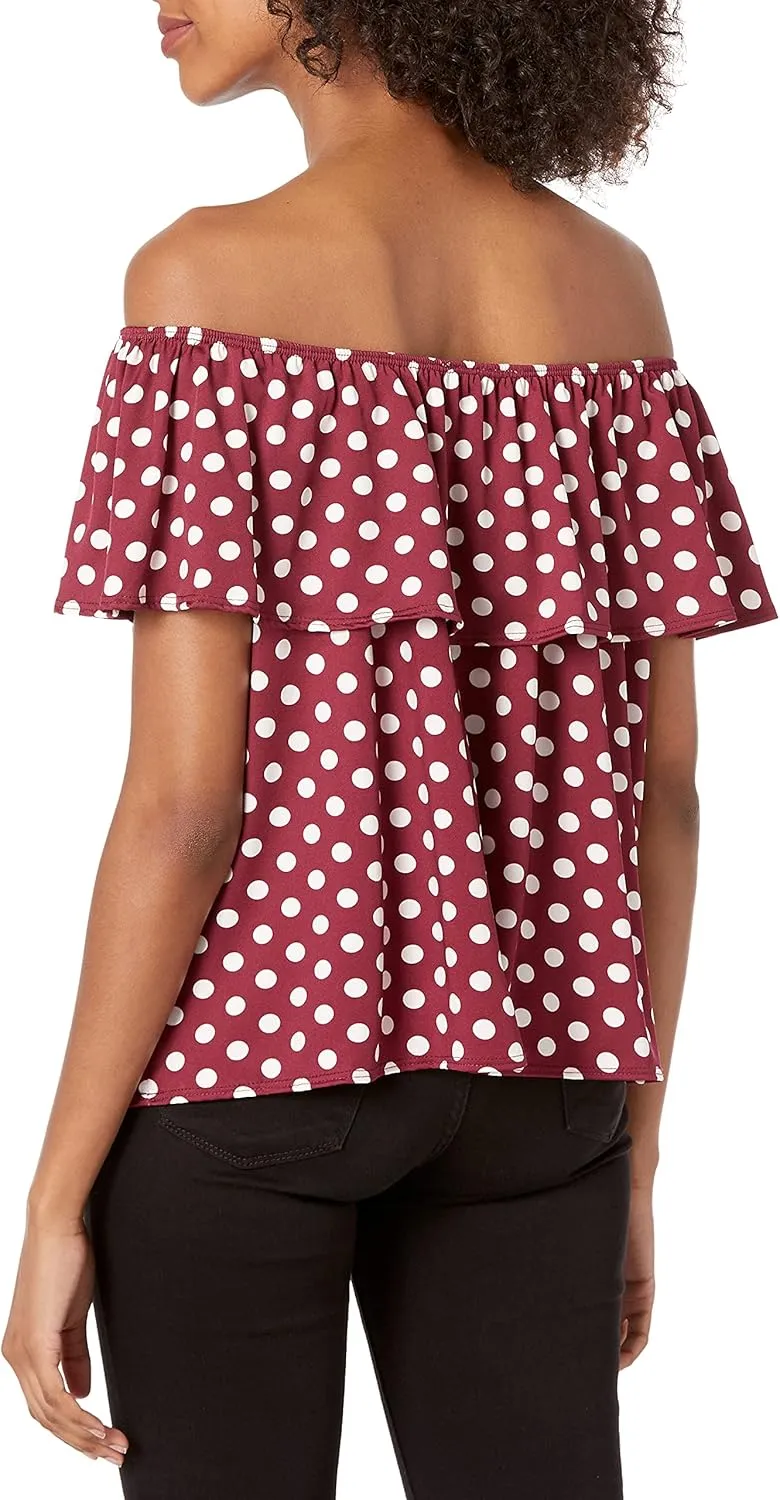 Star Vixen Women's Ruffled Peasant Top
