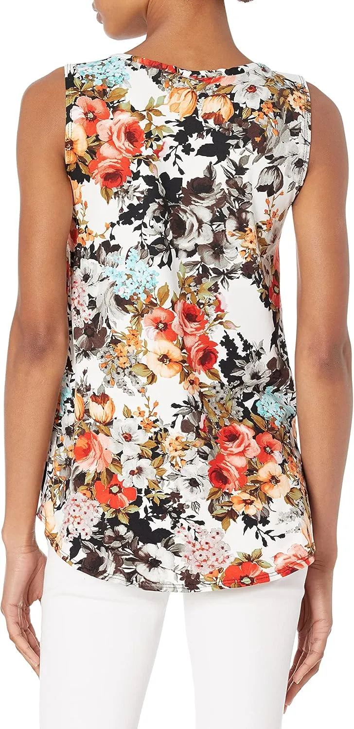 Star Vixen Women's Sleeveless Cutout Neckline Fashion Top