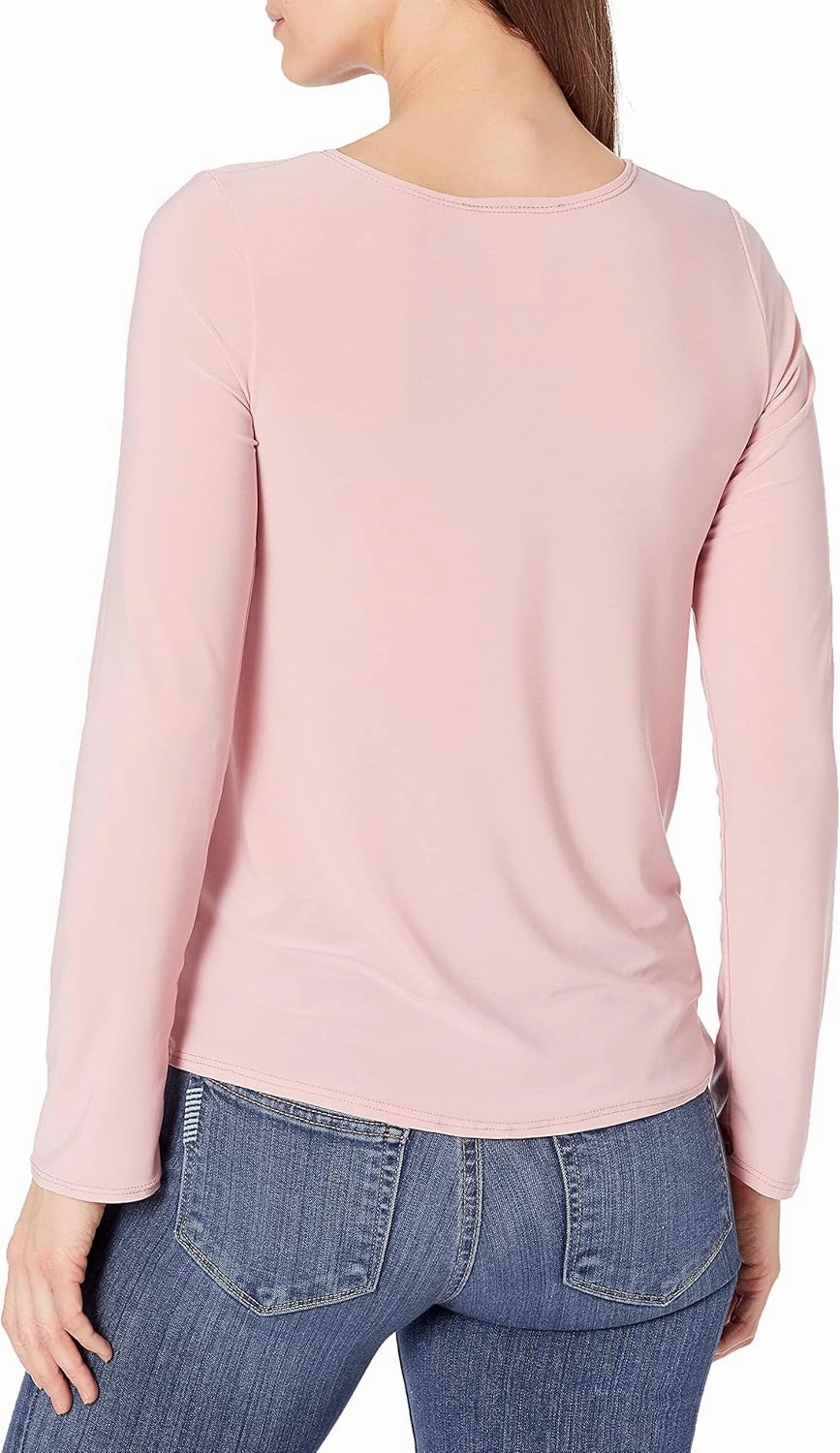 Star Vixen Women's Long Sleeve Twist Front Fashion Top
