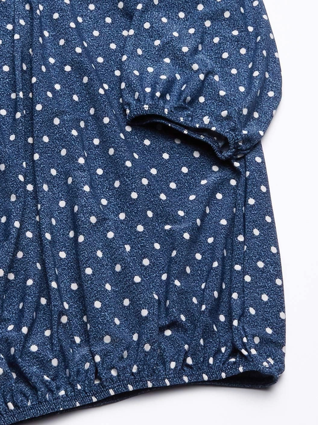 Star Vixen Women's Petite 3/4 Sleeve Peasant Elastic-Hem Keyhole-tie Top