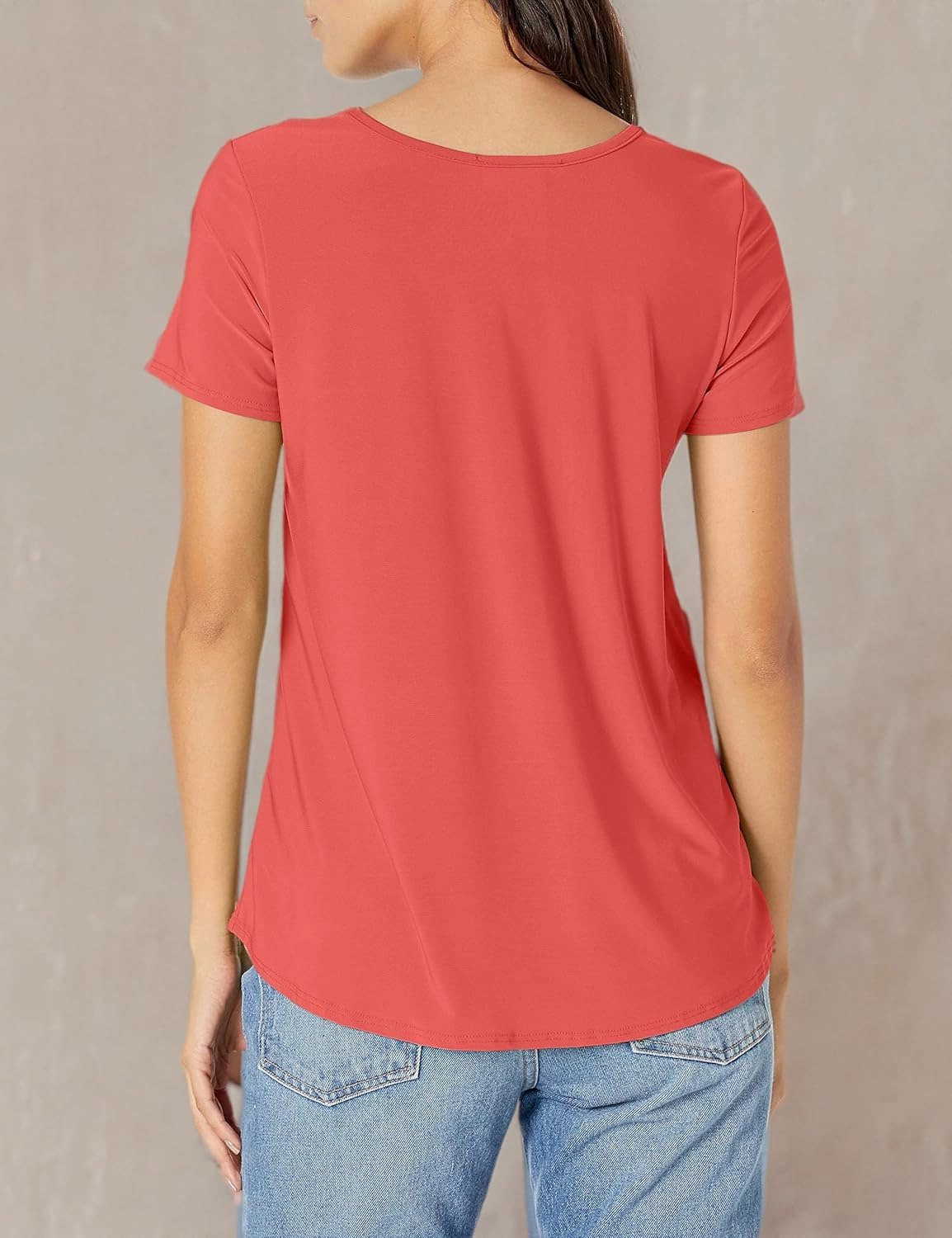 Star Vixen Women's Petite Elbow Sleeve Button Front Flowy Tank Top with Pleated Detail