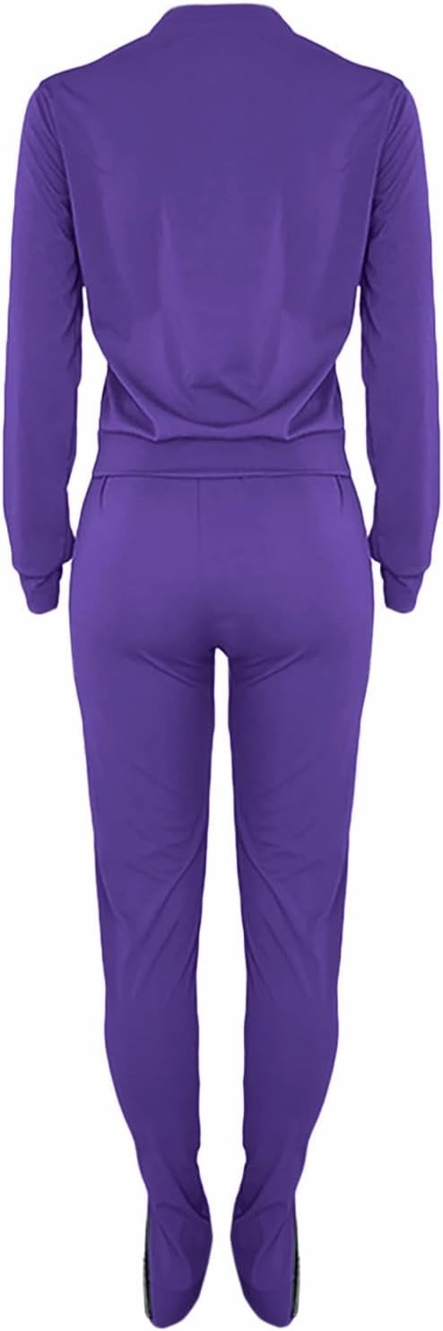 Stessotudo Women’s Two Piece Outfits Casual Solid Jogger Pant Sets with Pocket Long Sleeve Sweatshirt Trendy Comfy Loungewear